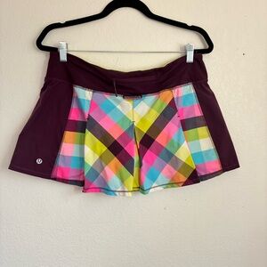 RARE - Lululemon Plaid Fast Cat Skort - sz 10
